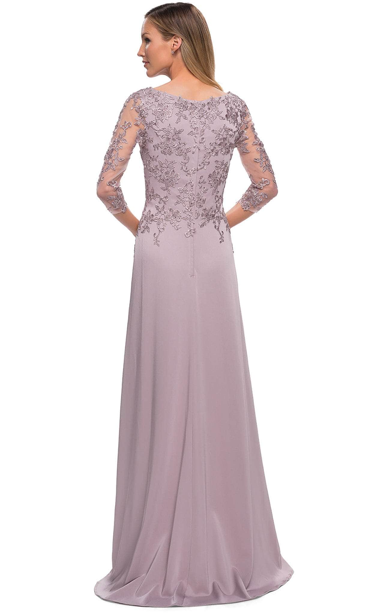 La Femme - 29251 Embroidered Soft Look A-line Gown Mother of the Bride Dresses