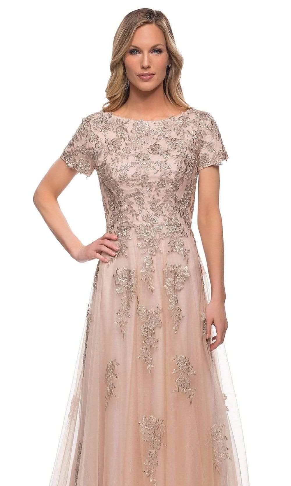 La Femme - 29290 Floral Embroidered Tulle A-line Gown Mother of the Bride Dresses
