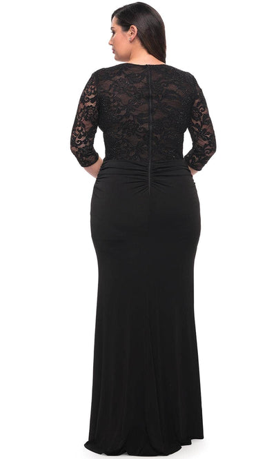 La Femme 29586SC - Ilusion Quarter Sleeve Formal Dress Special Occasion Dresses