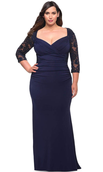 La Femme 29586 - Laced Sleeve Formal Dress Special Occasion Dress