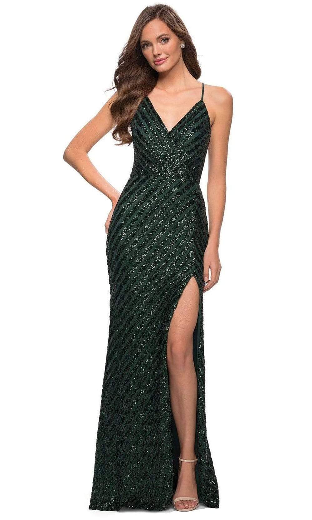 la femme green sequin dress La Femme 33508