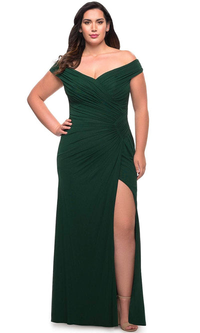 La Femme 29722 - Faux Wrap Prom Dress Special Occasion Dress