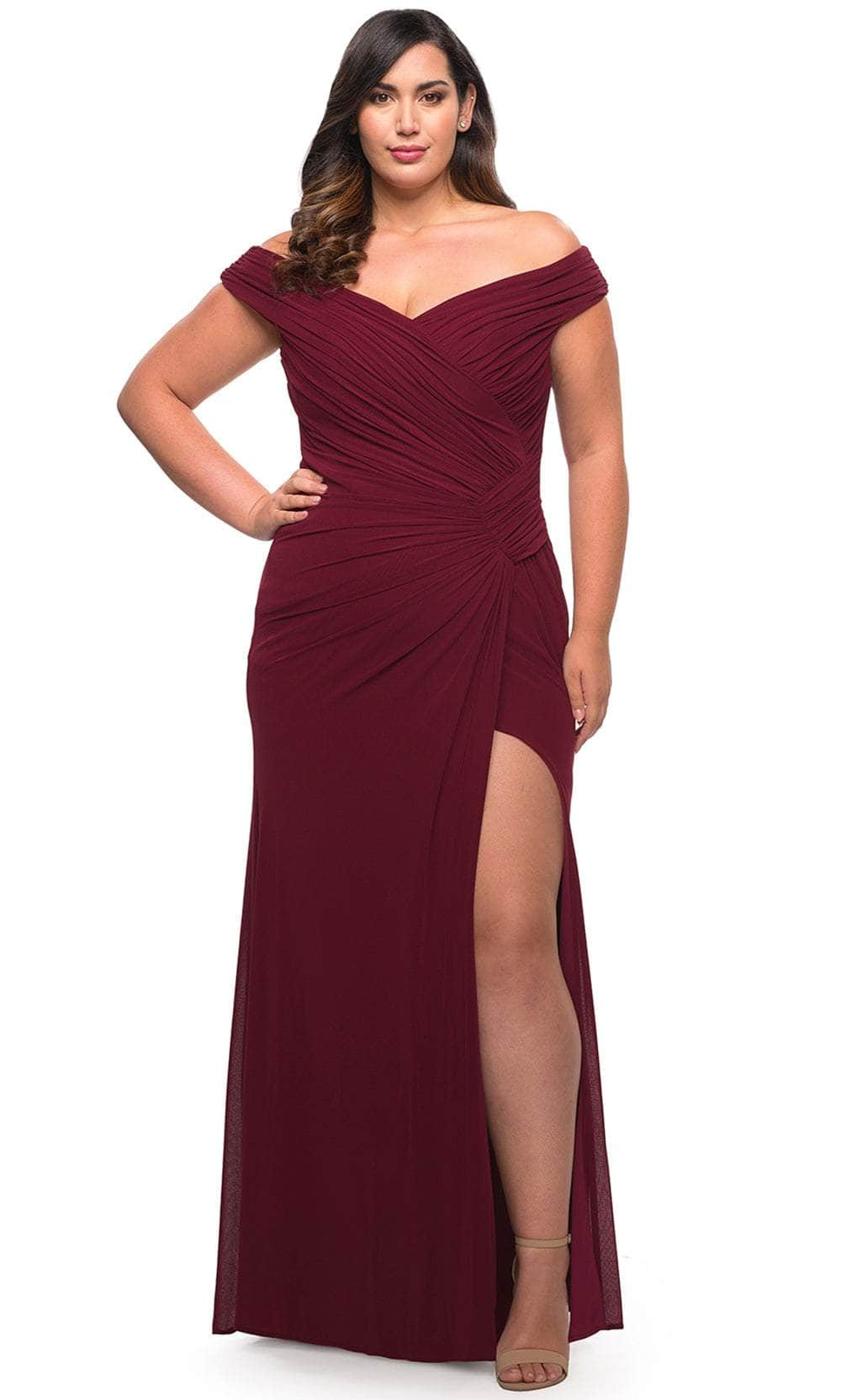 La Femme 29722 - Faux Wrap Prom Dress Special Occasion Dress