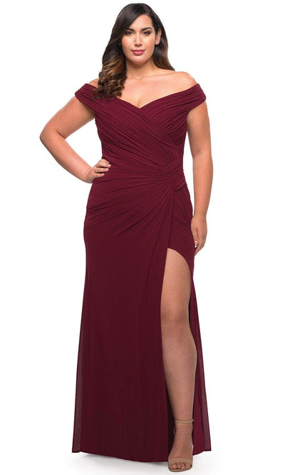 La Femme 29722 - Faux Wrap Prom Dress Special Occasion Dress