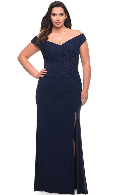 La Femme 29722 - Faux Wrap Prom Dress Special Occasion Dress