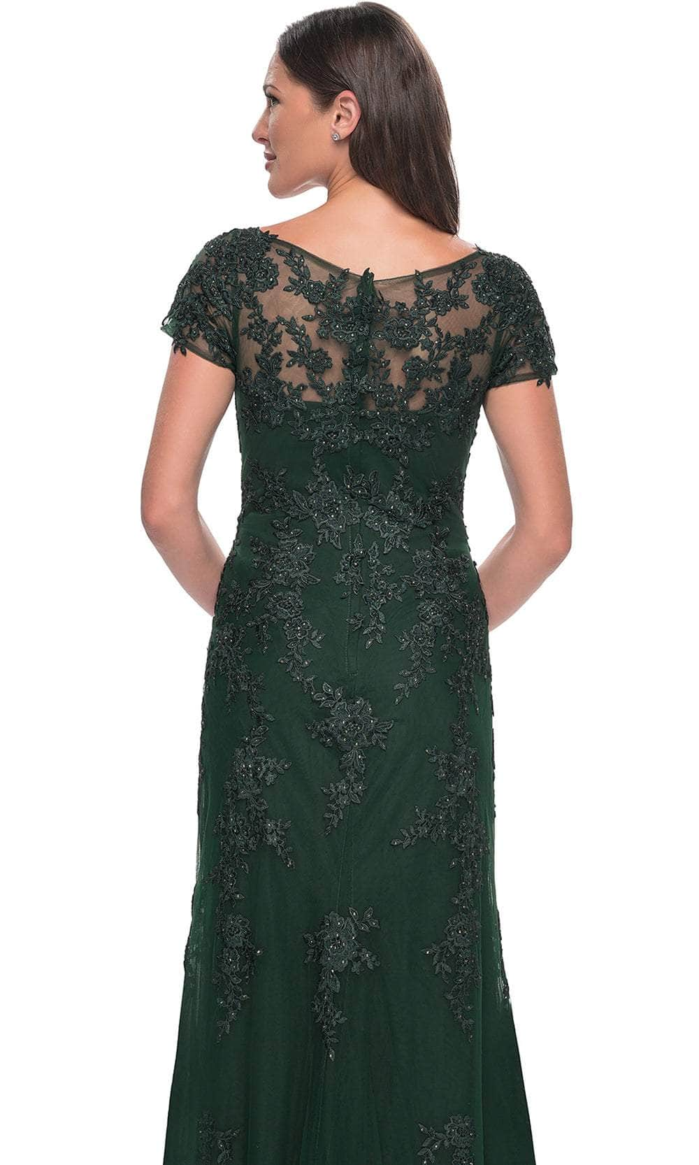 La Femme 29792SC - Appliqued Short Sleeve Evening Dress Special Occasion Dresses