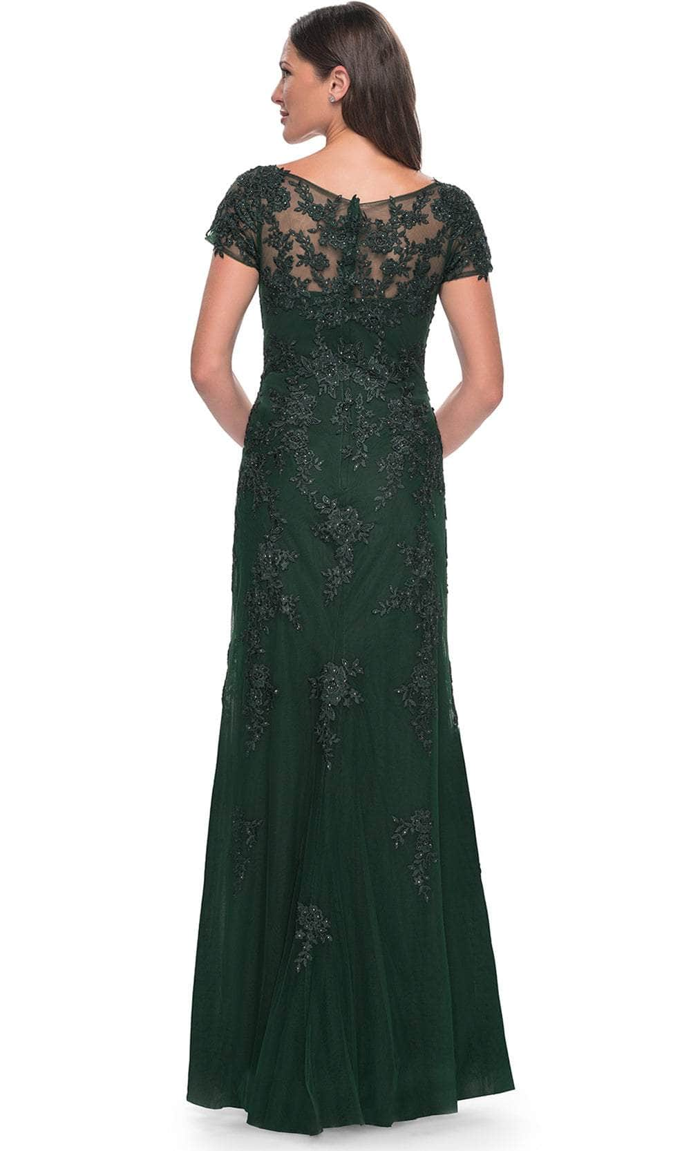 La Femme 29792SC - Appliqued Short Sleeve Evening Dress Special Occasion Dresses