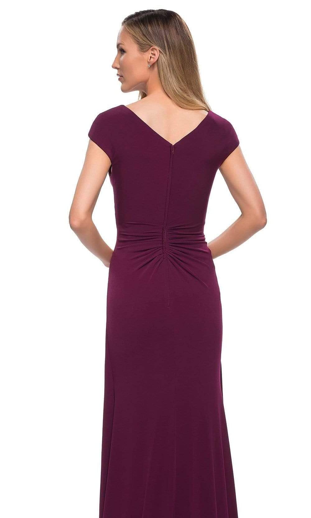 La Femme - 29814 Cap Sleeves Sheath Evening Dress Special Occasion Dress