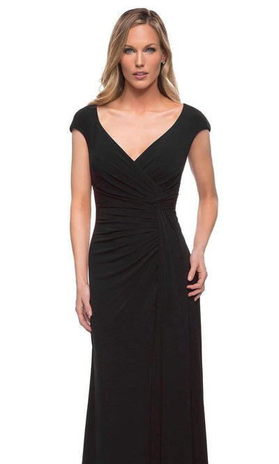 La Femme - 29814 Cap Sleeves Sheath Evening Dress Special Occasion Dress