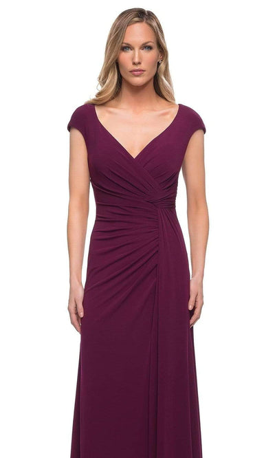 La Femme - 29814 Cap Sleeves Sheath Evening Dress Special Occasion Dress