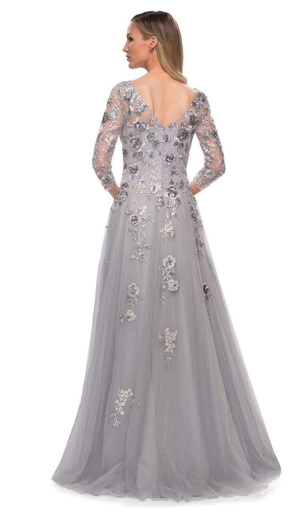 La Femme - 29825 Long Sleeve Dazzling Tulle Gown Mother of the Bride Dresses