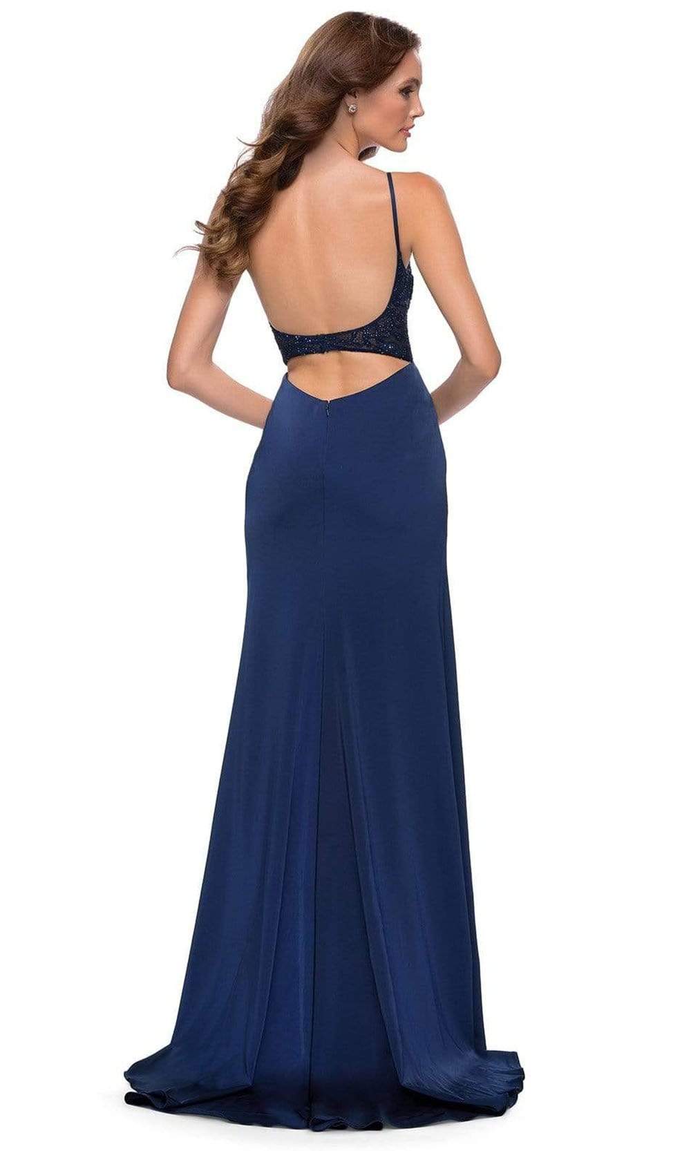 La Femme - 29888 Scoop Laced A-Line Evening Gown Prom Dresses