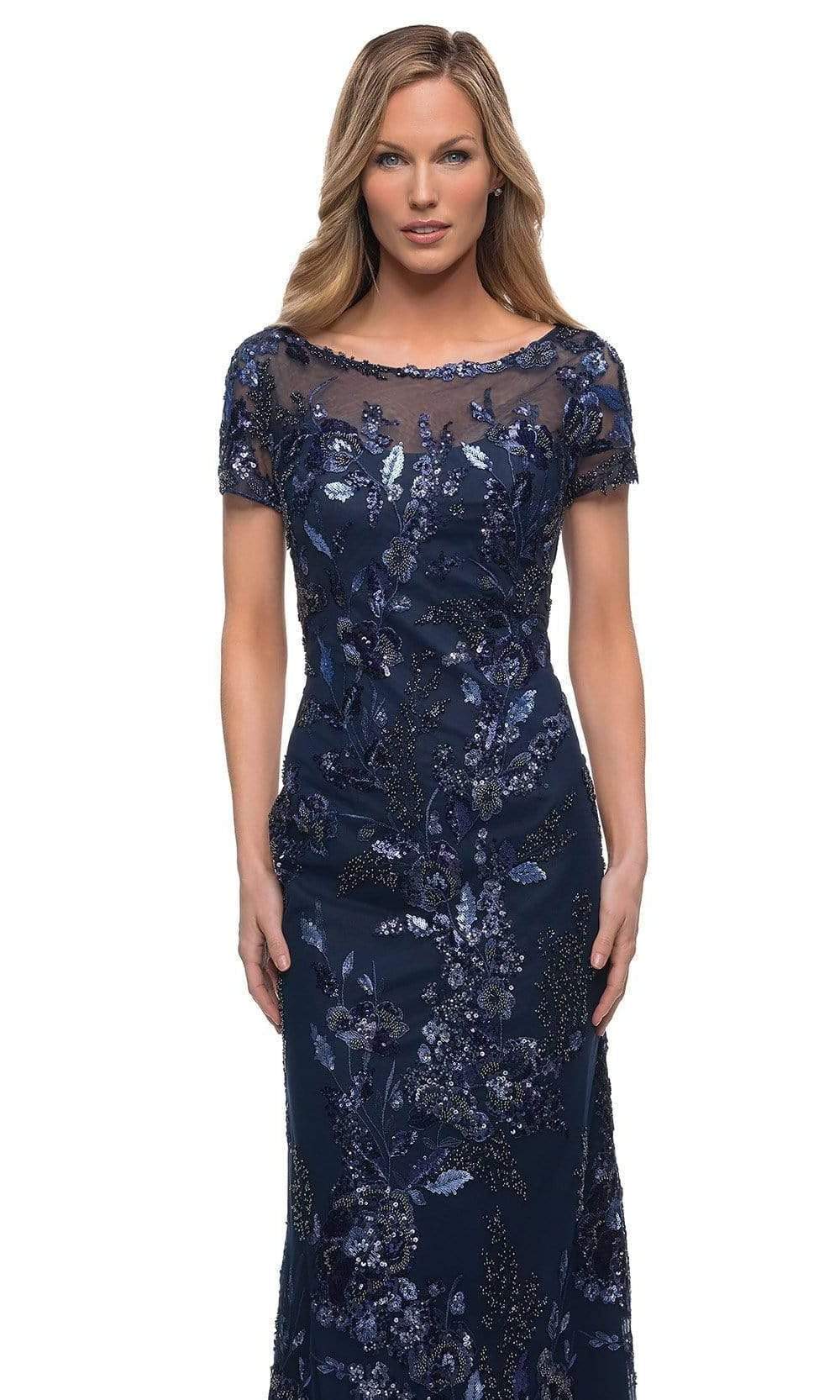 La Femme - 29961 Floral Sequined Evening Dress Mother of the Bride Dresses