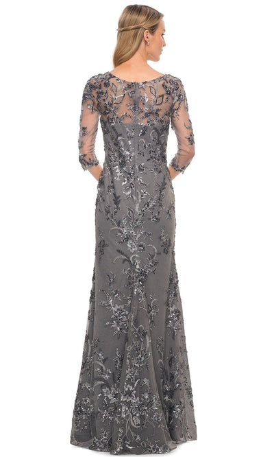 La Femme 29976 - Embroidered Sheer Lace Sheath Dress Mother of the Bride Dresses