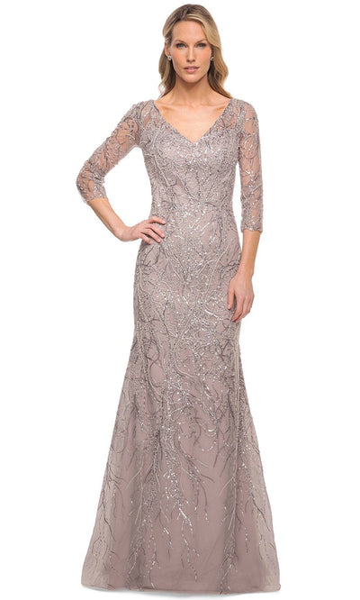 La Femme 30044 - Embroidered Mermaid Dress Mother of the Bride Dresses