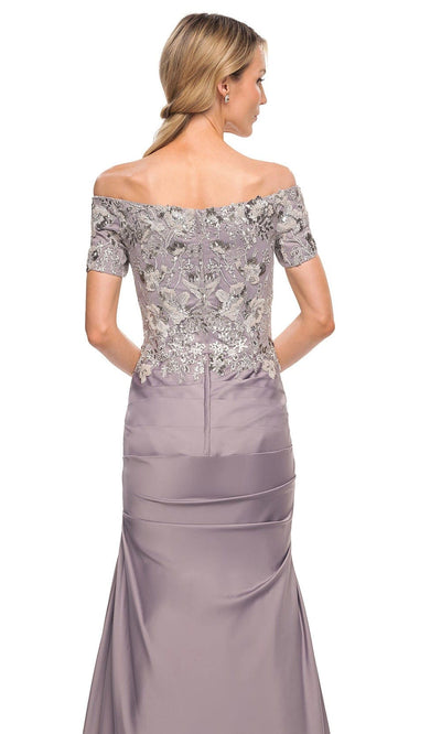 La Femme 30045 - Off-Shoulder Embroidered Dress Special Occasion Dress