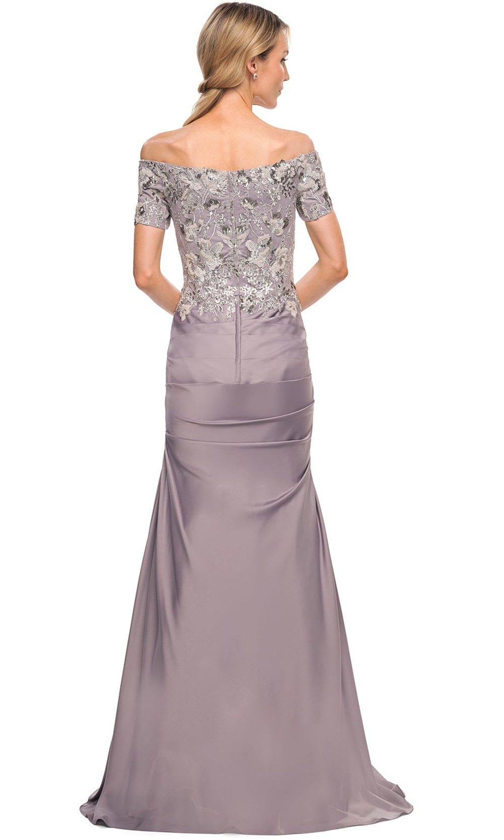 La Femme 30045 - Off-Shoulder Embroidered Dress Special Occasion Dress