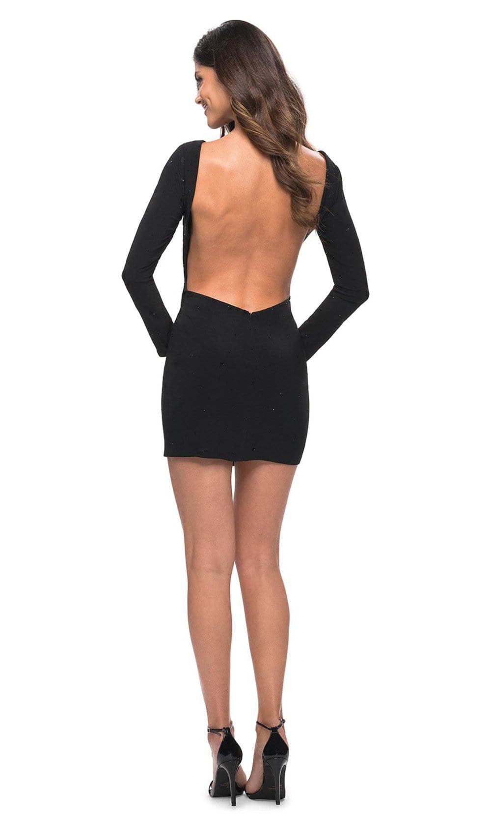 long sleeve backless homecoming dress Long Sleeve Scoop Neck Backless Sheath Sequin Homecoming Dresses Cockt Amzcw Dress