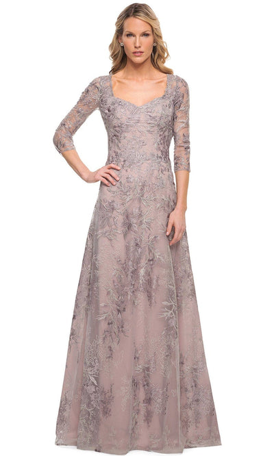 La Femme 30078SC - Laced V-Neck Formal Dress Special Occasion Dresses
