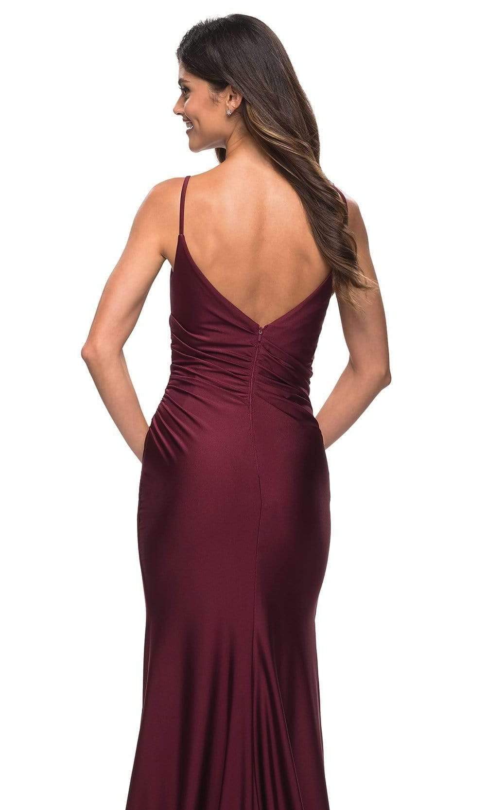 La Femme - 30095 Ruched Sleeveless Long Gown Special Occasion Dress