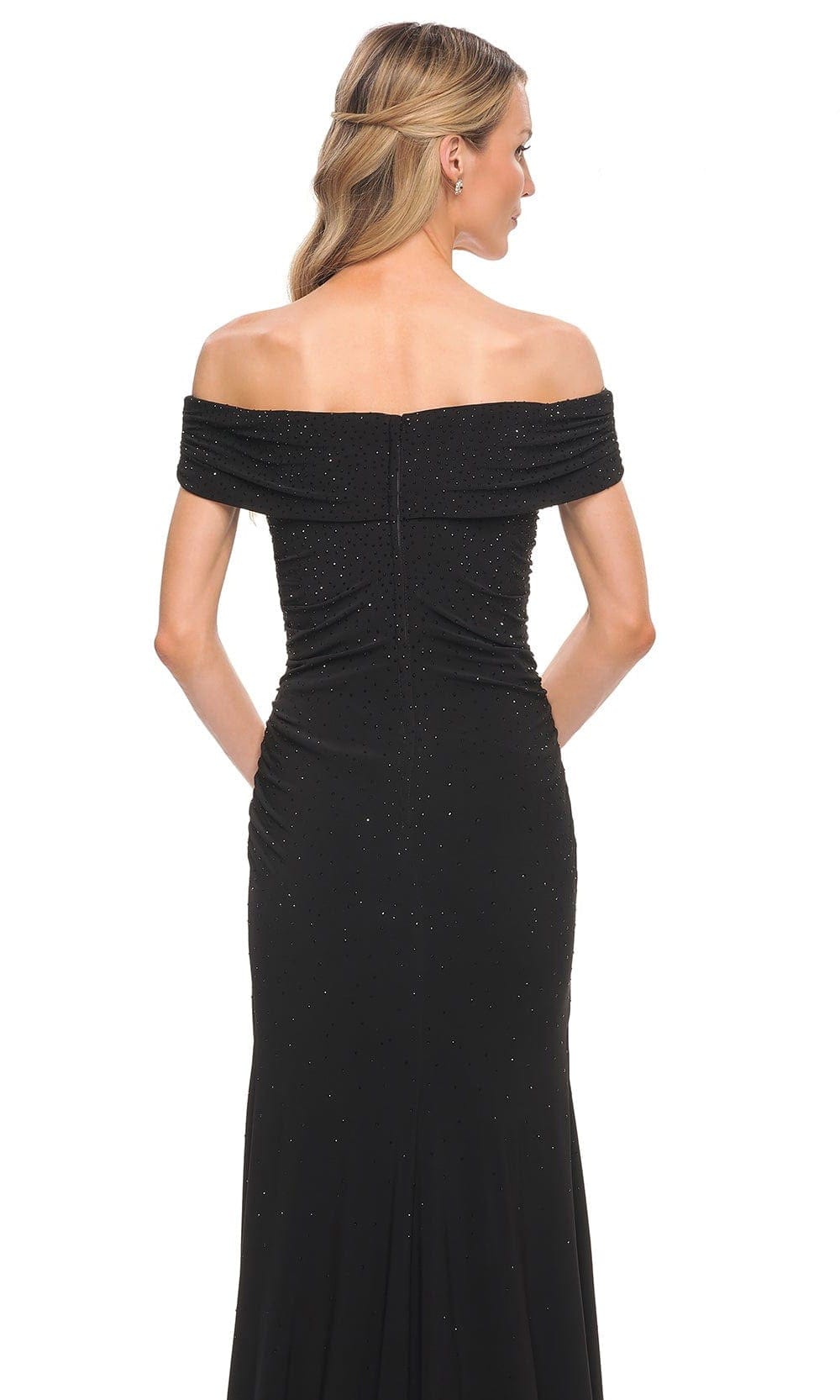 La Femme 30117 - Off Shoulder Beaded Long Gown Special Occasion Dress