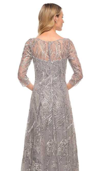 La Femme 30161 - Embroidered Sheer Lace A-Line Dress Mother of the Bride Dresses