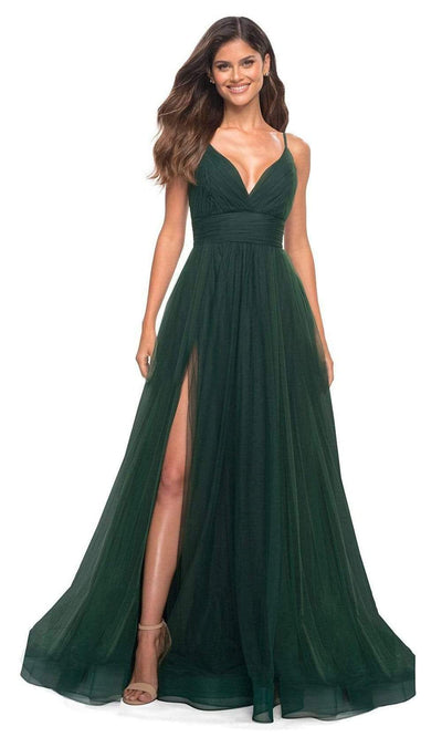 La Femme - 30180 Spaghetti Strap Tulle A-Line Gown Special Occasion Dress