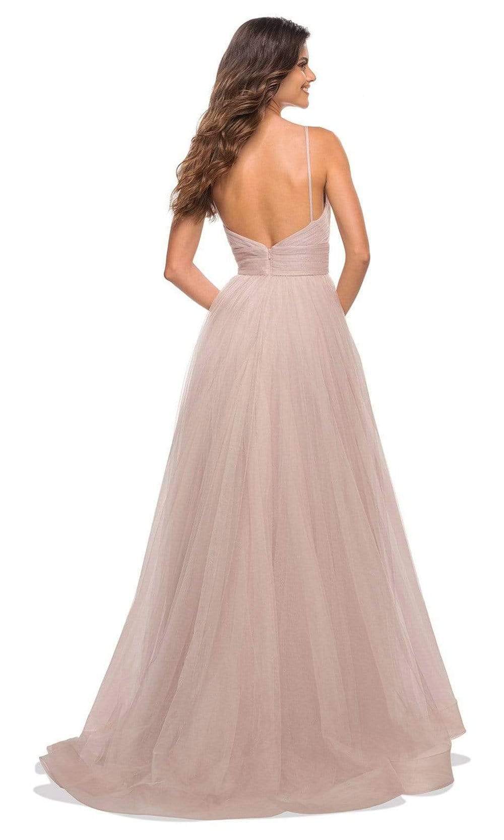 La Femme - 30180 Spaghetti Strap Tulle A-Line Gown Special Occasion Dress