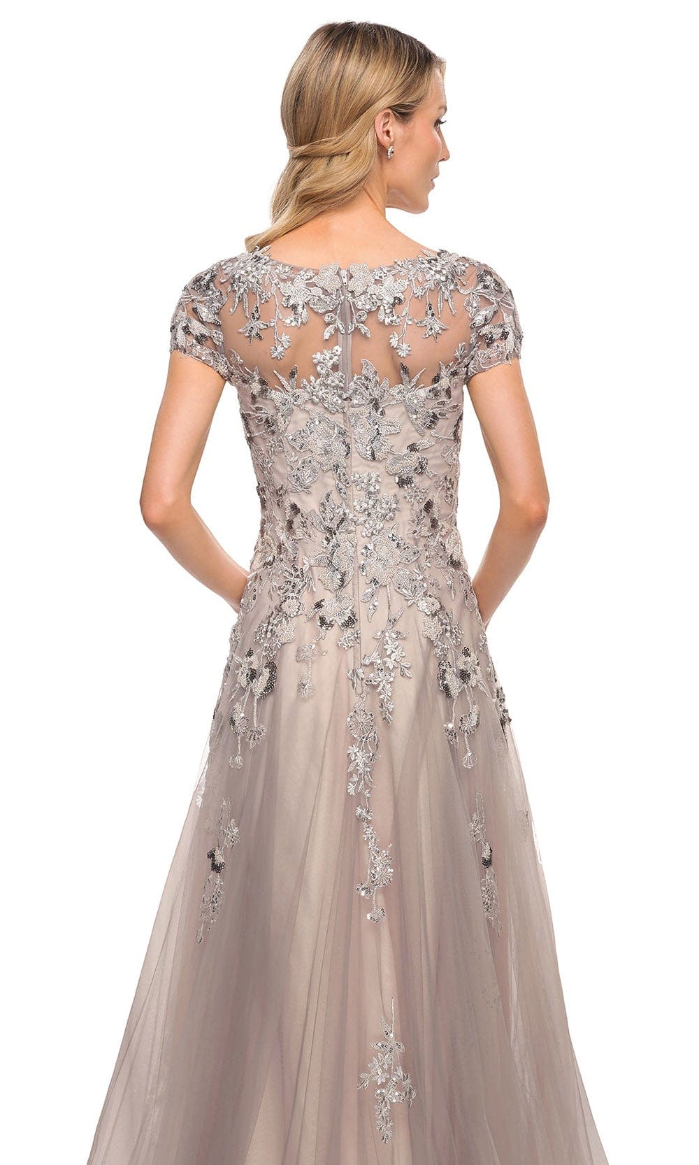 La Femme 30239 - Embroidered V-Neckline Dress Mother of the Bride Dresses