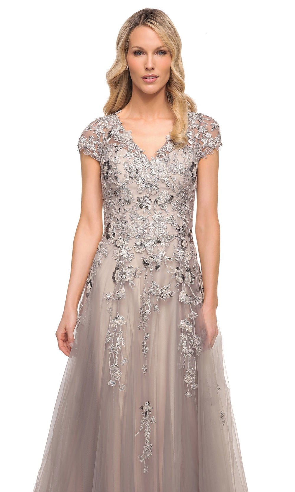 La Femme 30239SC - Embellished V-Neck Formal Dress Special Occasion Dresses
