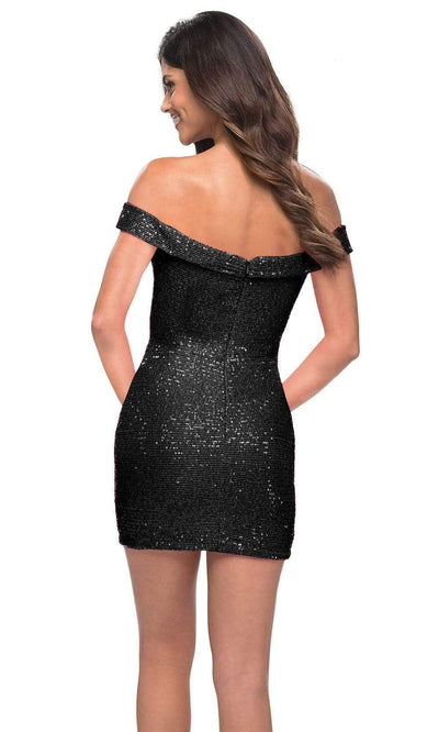 La Femme - 30350 Off Shoulder Sheath Cocktail Dress Special Occasion Dress