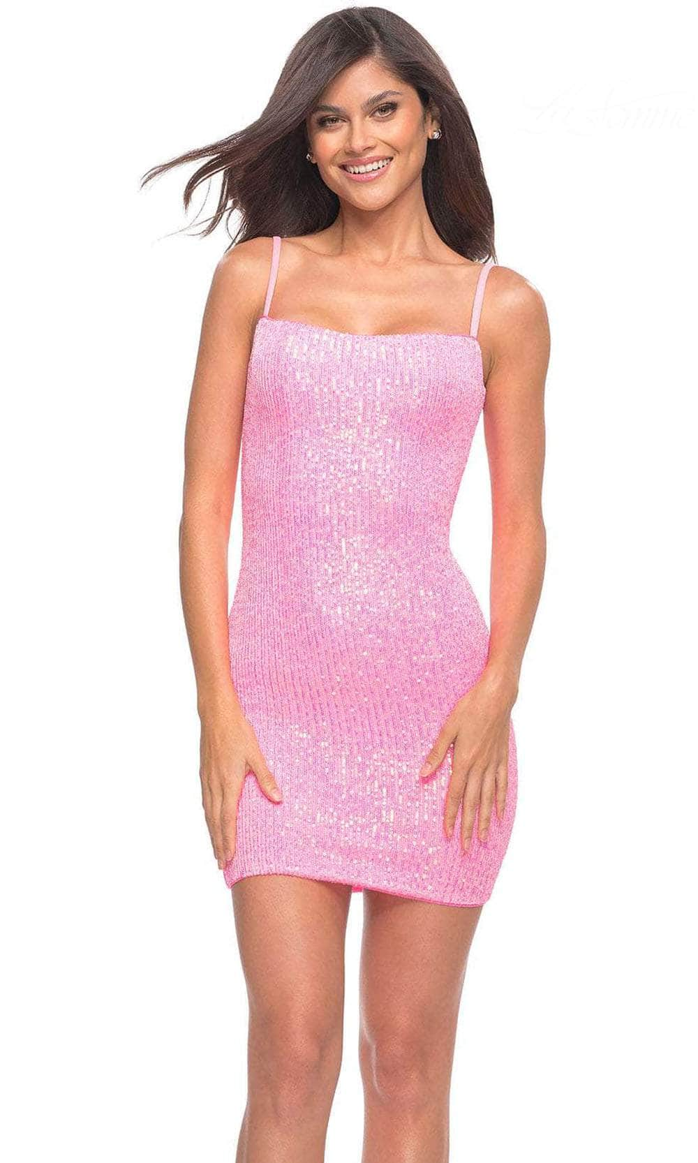 La Femme 30351 - Sequin Fitted Cocktail Dress Cocktail Dress