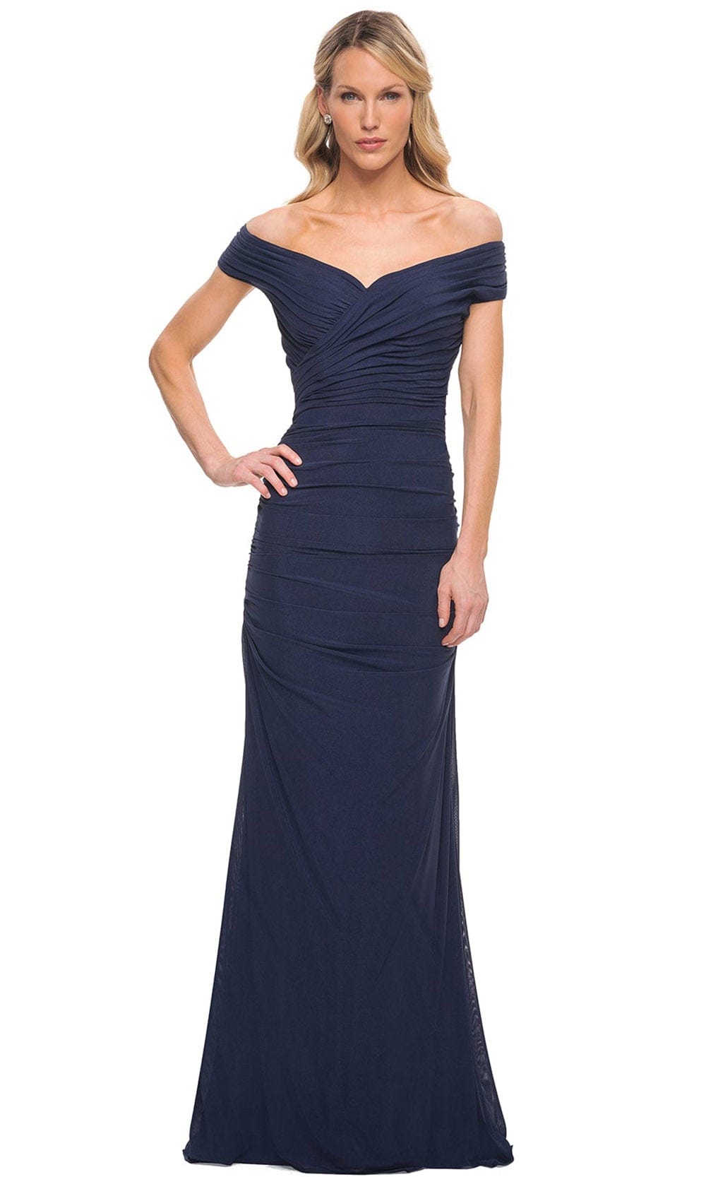 La Femme 30363 - Long Ruched Jersey Dress Special Occasion Dress