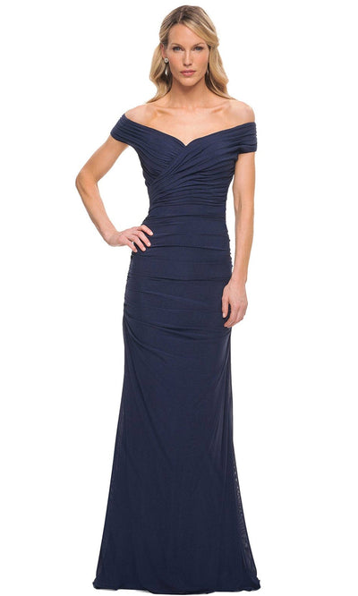 La Femme 30363 - Long Ruched Jersey Dress Special Occasion Dress