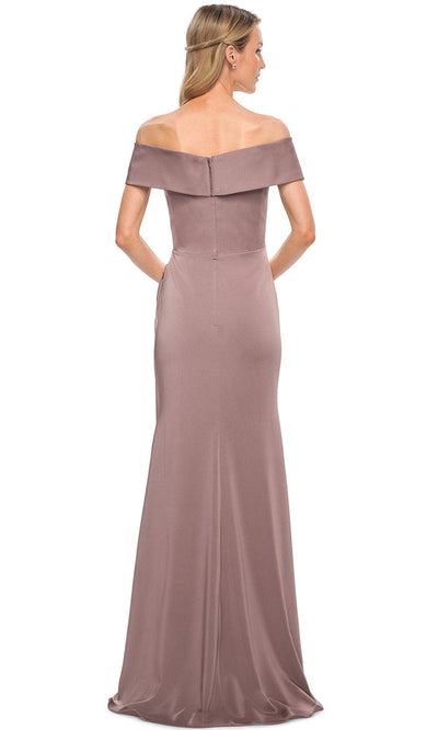 La Femme 30397 - Off Shoulder Ruched Bodice Long Dress Special Occasion Dress