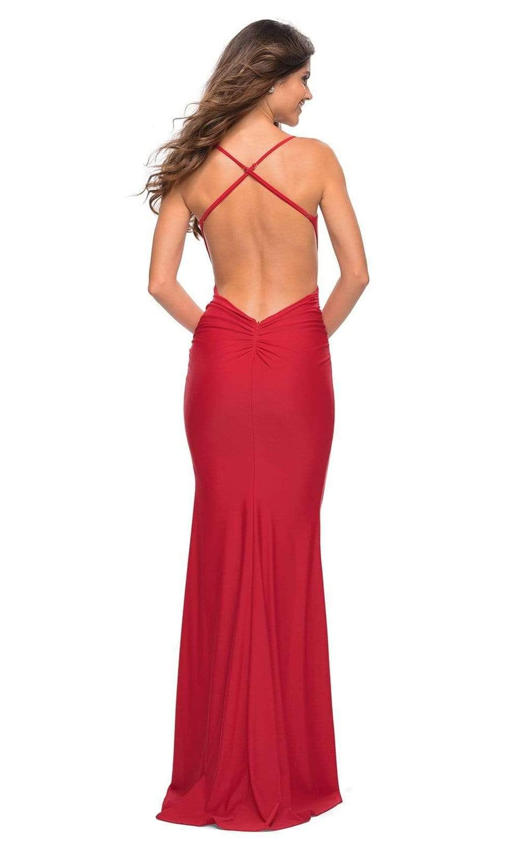 La Femme - 30471 Knot Style Long Gown Special Occasion Dress