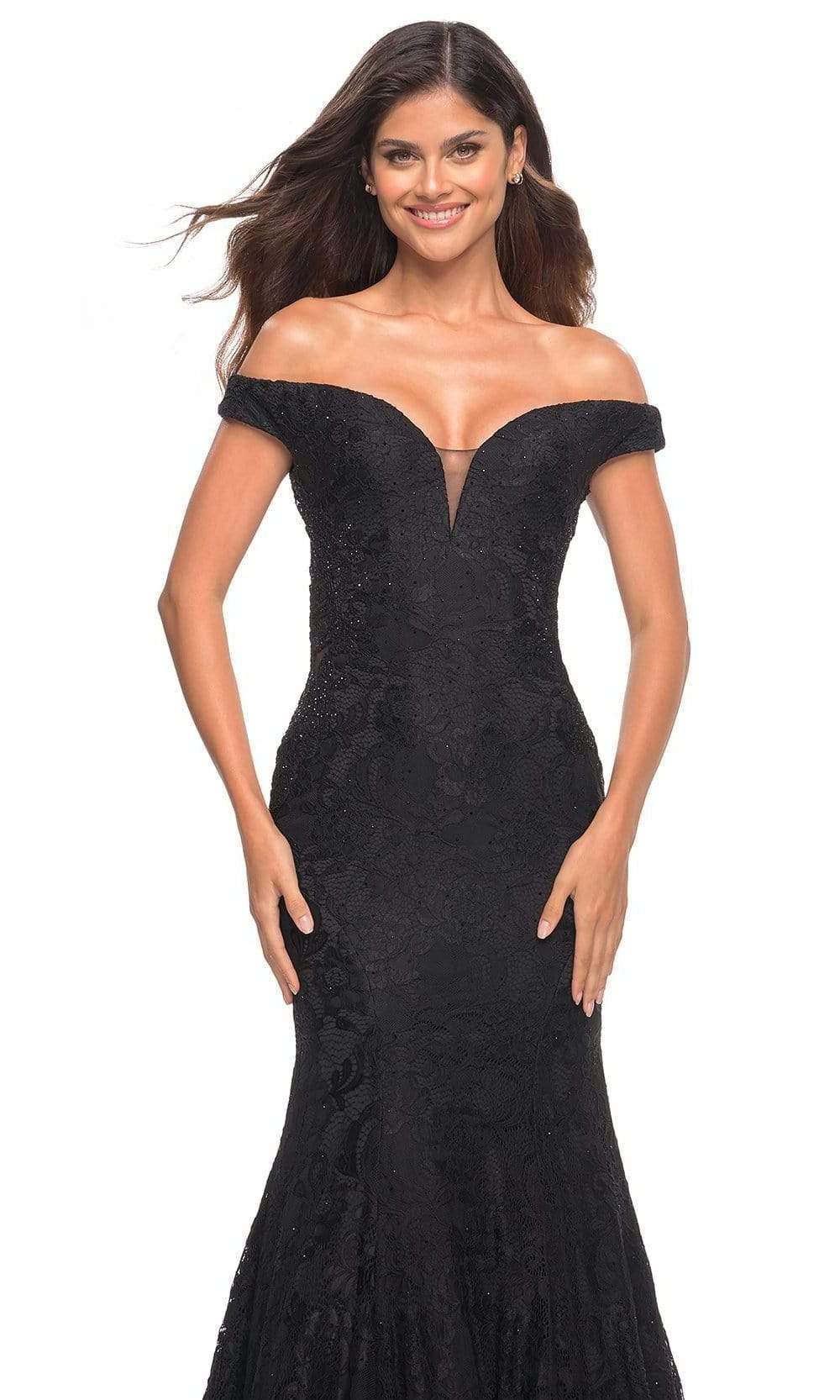 La Femme - 30564 Off Shoulder Stretch Lace Gown Special Occasion Dress