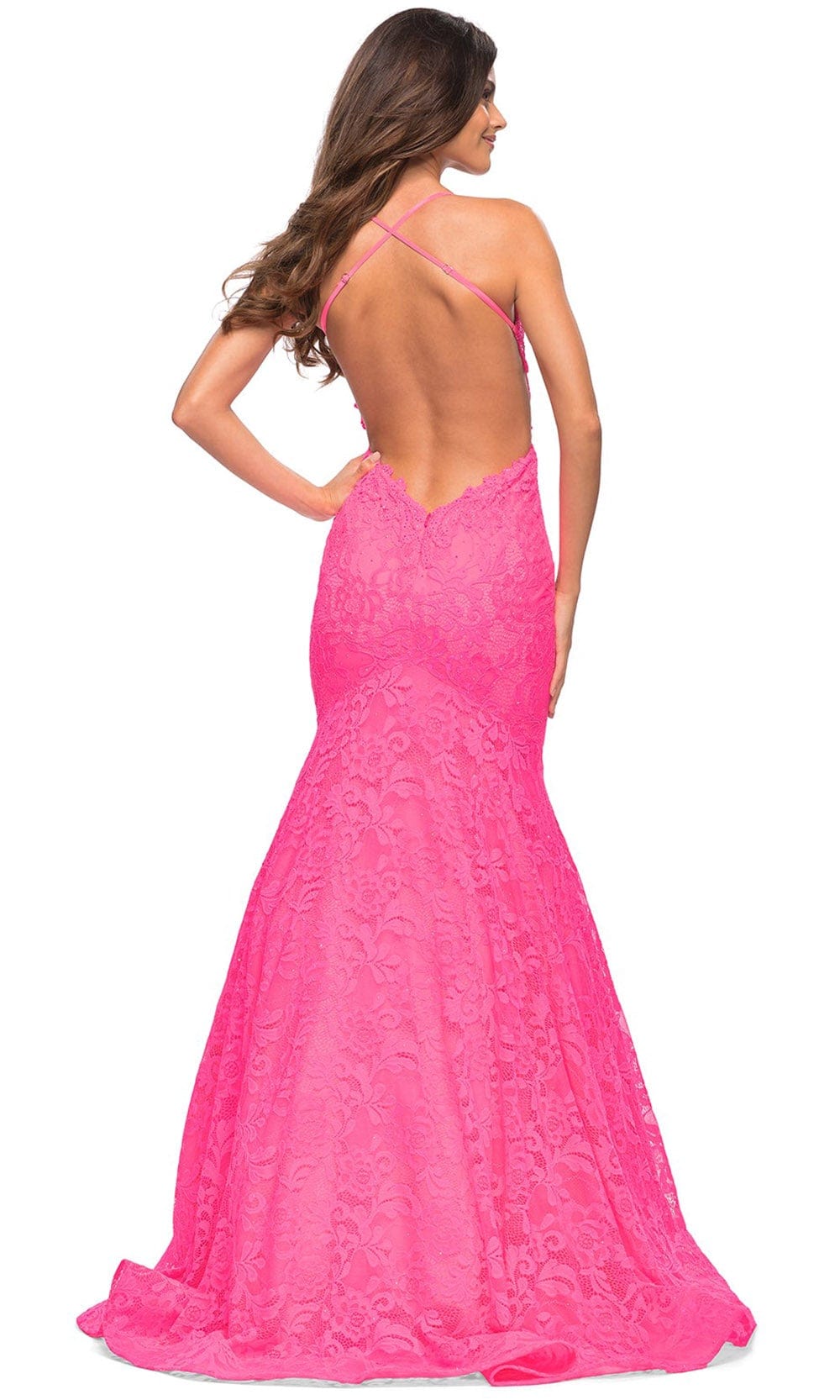 La Femme 30605 - Square Trumpet Evening Dress Special Occasion Dress