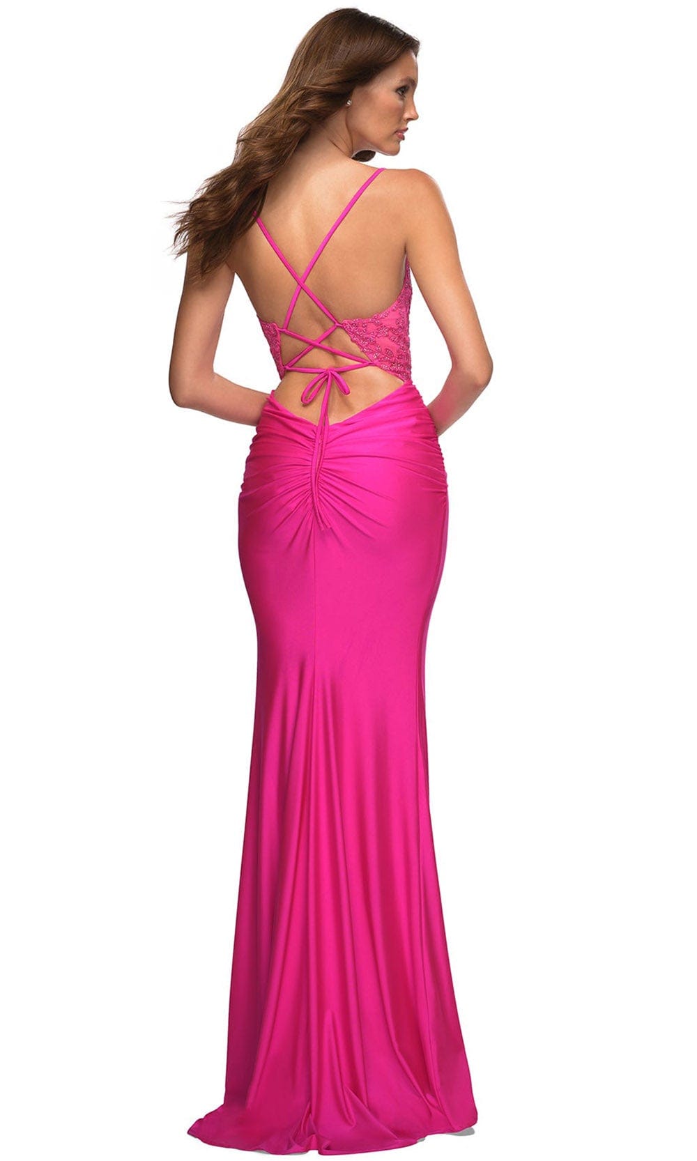 La Femme 30606 - V-Neck Sheath Evening Dress Special Occasion Dress