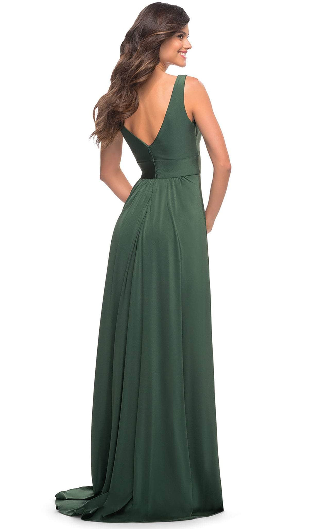 La Femme 30641 - V-Neck Empire Prom Dress Prom Dresses 10 / Navy
