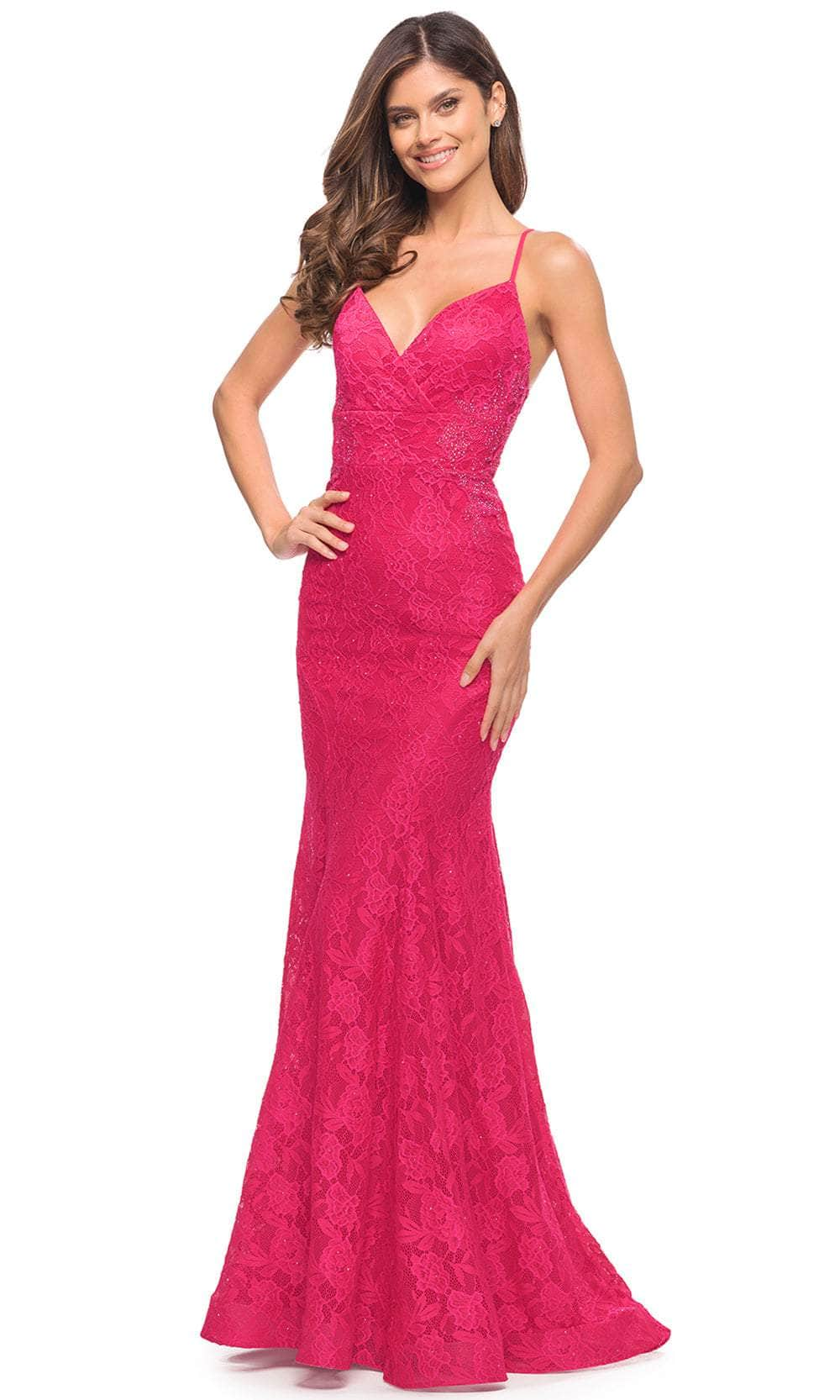 La Femme 30690 - Sleeveless Lace Up Mermaid Dress Special Occasion Dress