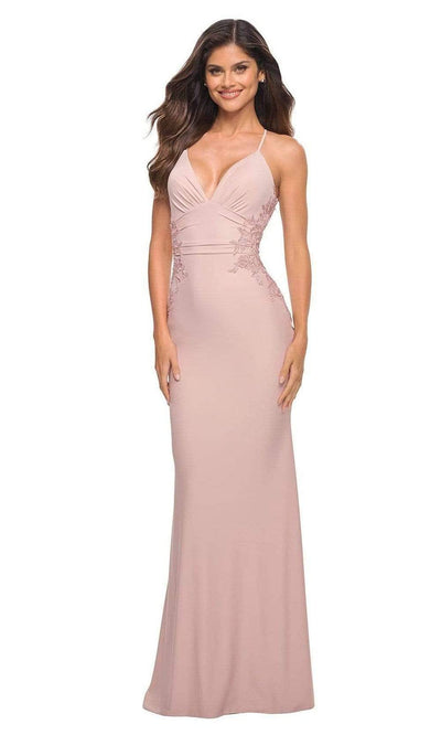 La Femme - 30706 Crisscross Back Sheath Dress Special Occasion Dress