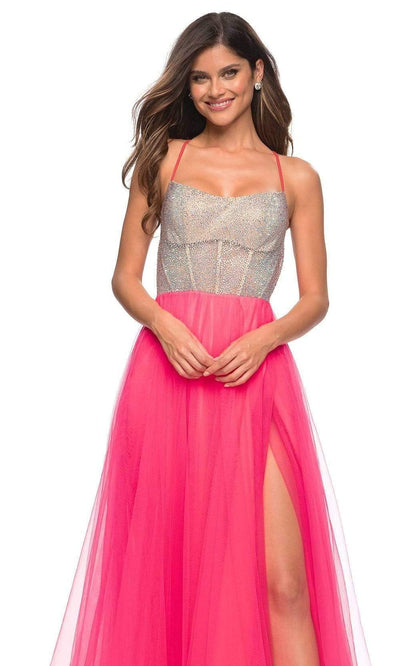 La Femme - 30721 Beaded Boc Corset A-line Gown Prom Dresses