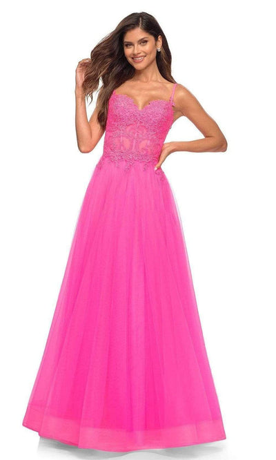 La Femme - 30755 Sweetheart Embroidered A-line Gown Prom Dresses