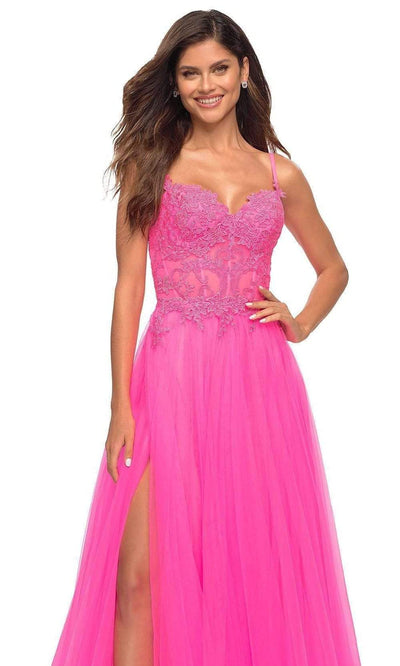 La Femme - 30755 Sweetheart Embroidered A-line Gown Prom Dresses