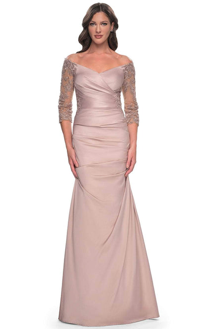 La Femme 30853 - Trumpet Satin Evening Dress Mother of the Bride Dresses