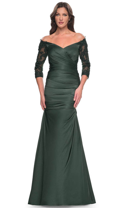 La Femme 30853 - Trumpet Satin Evening Dress Mother of the Bride Dresses