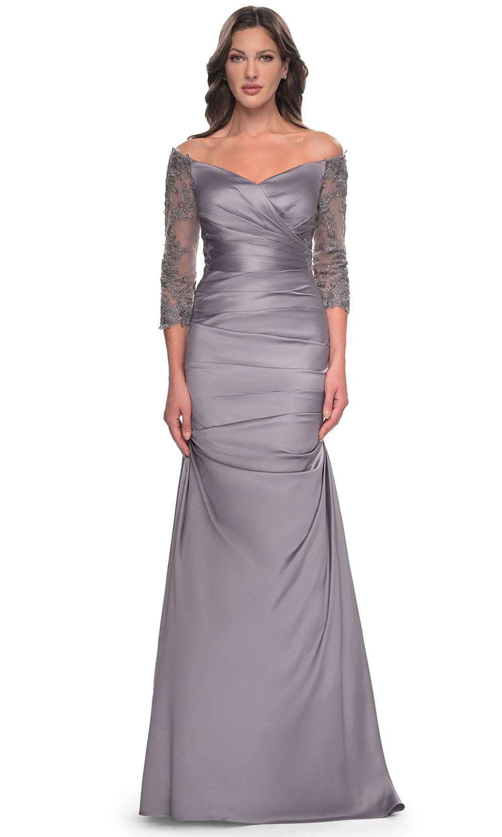 La Femme 30853 - Trumpet Satin Evening Dress Mother of the Bride Dresses