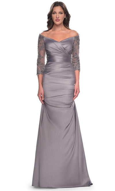 La Femme 30853 - Trumpet Satin Evening Dress Mother of the Bride Dresses