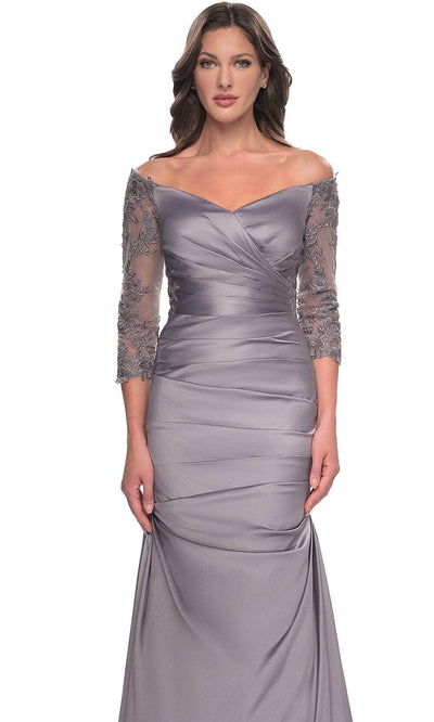 La Femme 30853 - Trumpet Satin Evening Dress Mother of the Bride Dresses